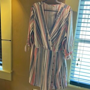 Hint of Blush Striped Dress size 3X